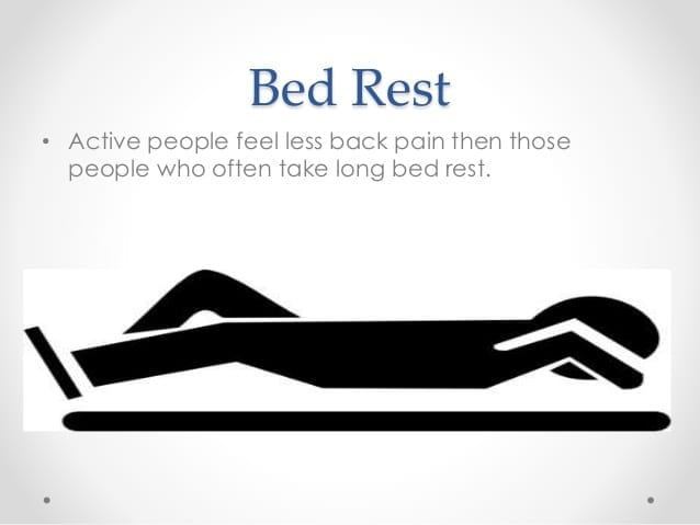 Does bed rest help in the slip disc